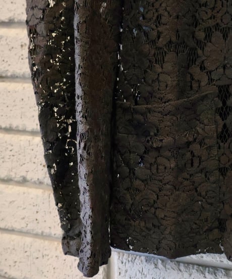 〈NEEDLES〉Widespread Collar Shirt - Raschel Lace / Black