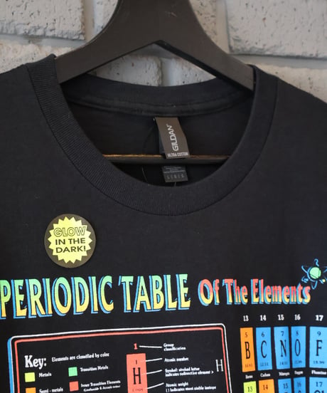 〈ATLAS SCREEN PRINTING〉PERIODIC TABLE Tee / Black