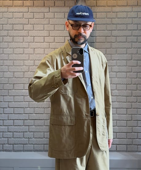 〈ENGINEERED GARMENTS〉Loiter Jacket - Lt.Weight Nyco Twill / Khaki, Dk.Navy