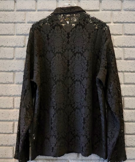 〈NEEDLES〉Widespread Collar Shirt - Raschel Lace / Black