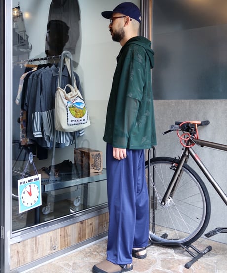 〈SOUTH2 WEST8〉Zipped Hoody - Knit Mesh / Green