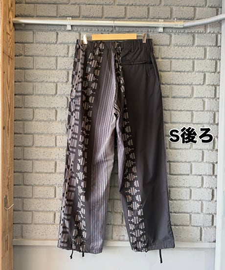 〈ENGINEERD GARMENTS〉Drawstring Pant - Multi Pattern Stripe Jacquard / Black x Grey