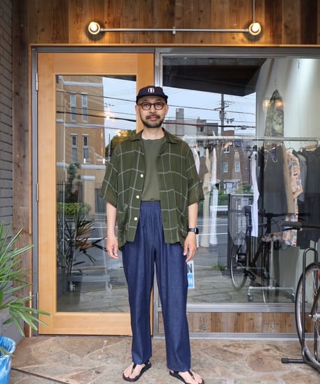 〈NEEDLES〉Cabana Shirt - Cupra Crepe Plaid / Olive, Brown