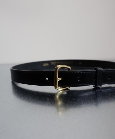 〈TORY LEATHER〉1-inch Roller Buckle Belt / Black