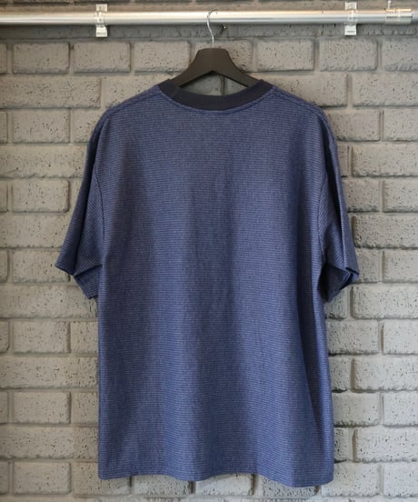 〈WALLA WALLA SPORT〉U.S. Made Jacquard Stripe Tee / Olive. Navy