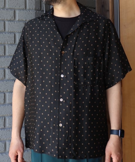 〈NEEDLES〉S/S Italian Collar Shirt - Jacquard Cloth / Dot, Square
