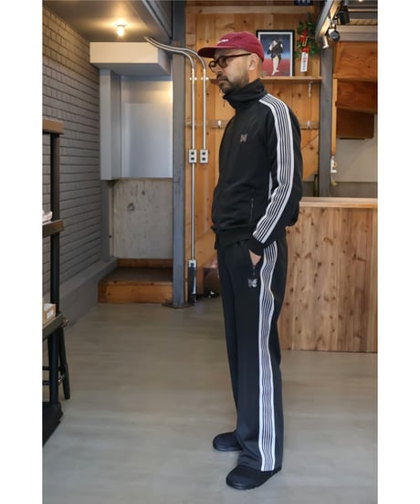 〈NEEDLES〉Track Pant - Poly Smooth / Charcoal, Green