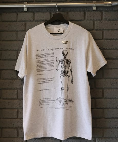 〈COTTON EXPRESSIONS〉 VESALIUS’ S SKELTON Tee / Ash Gray