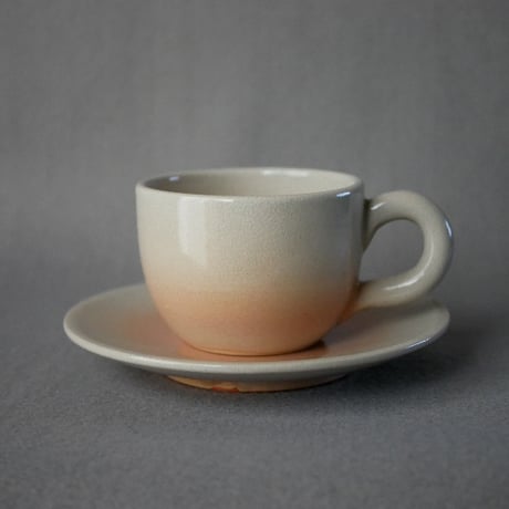 萩焼　コーヒーカップ＆ソーサー　３客組