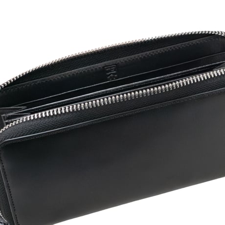 正介 [マサスケ] MASASUKE 栃木レザーラウンドファスナー 長財布 BLACK
