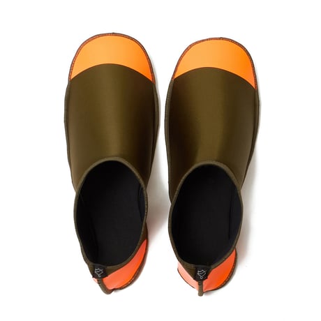 USESTU [ウセツ] ウォータプルーフ リカバリー カラーコンビ ルームシュース スリッパ U-006-001 uwa-baki  “ウワバキ” KHAKI×ORANGE
