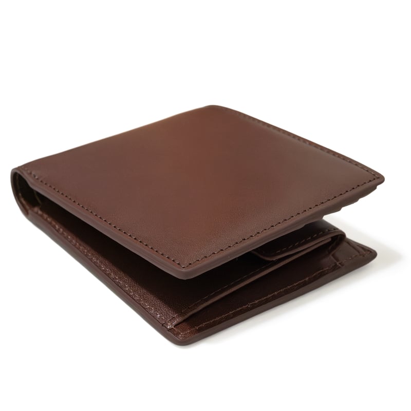 正介 [マサスケ] MASASUKE 栃木レザー二つ折り財布 BROWN | 正介商店