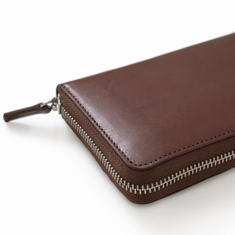 正介 [マサスケ] MASASUKE 栃木レザーラウンドファスナー 長財布 BROWN