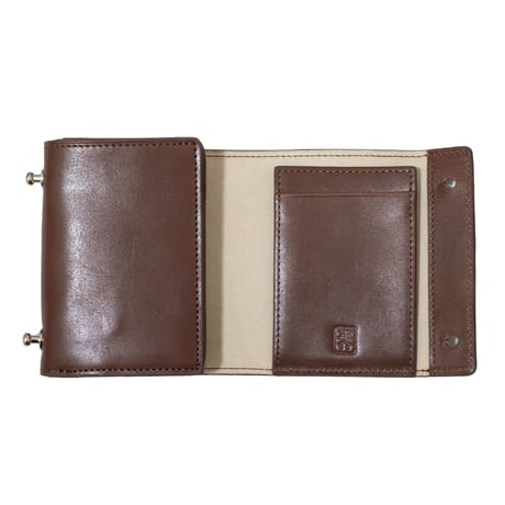 正介 [マサスケ] MASASUKE 栃木レザーコンパクトカシメ財布 BROWN