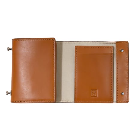 正介 [マサスケ] MASASUKE 栃木レザーコンパクトカシメ財布 CAMEL