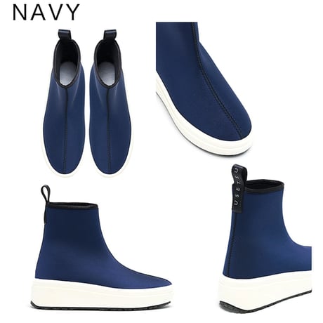 UESETU（ウセツ）ウォータプルーフ ノンスリップ スニーカー リガバリー スノーブーツ U-001-543 Grippy “グリッピー” NAVY×WHITE