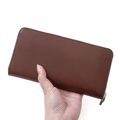 正介 [マサスケ] MASASUKE 栃木レザーラウンドファスナー 長財布 BROWN