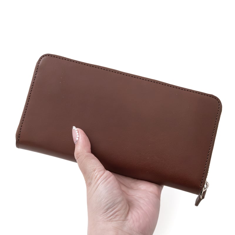 正介 [マサスケ] MASASUKE 栃木レザーラウンドファスナー 長財布 BROWN