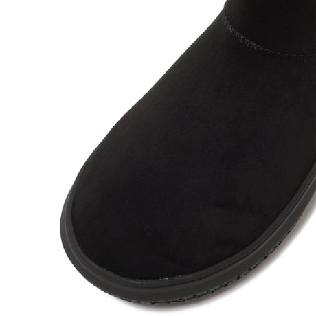 USESTU [ウセツ] ウォータプルーフ ベアフットラスト リカバリー ムートンカット ブーツU-013-060  Framey  “フレーミー” BLACK SUEDE