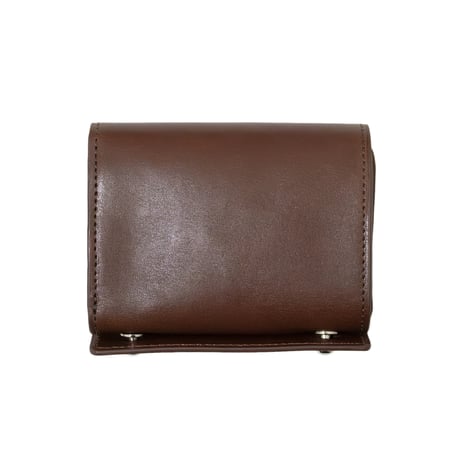 正介 [マサスケ] MASASUKE 栃木レザーコンパクトカシメ財布 BROWN