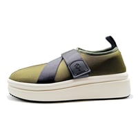 UESETU（ウセツ）ウォータリペレント ベロクロ スニーカー リガバリー レインシューズ U-003-543  Wrappy “ラッピー” KHAKI×WHITE
