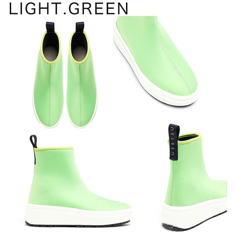 UESETU（ウセツ）ウォータプルーフ ノンスリップ スニーカー リガバリー スノーブーツ U-001-543 Grippy “グリッピー” L.GREEN×WHITE