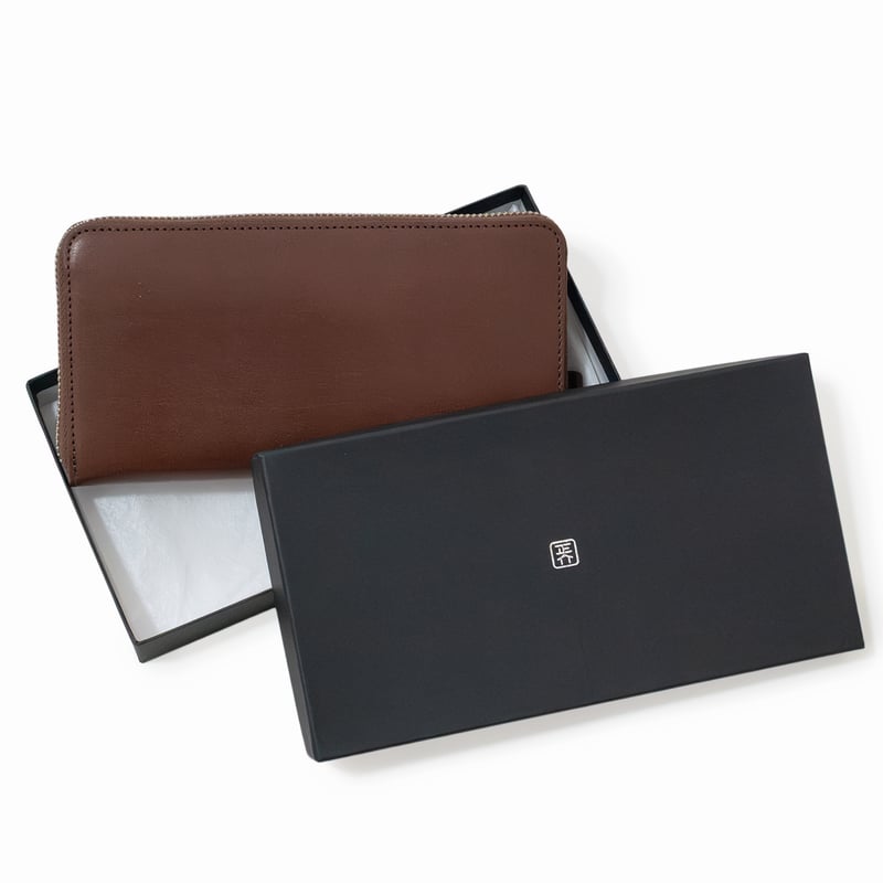 正介 [マサスケ] MASASUKE 栃木レザーラウンドファスナー 長財布 BROWN