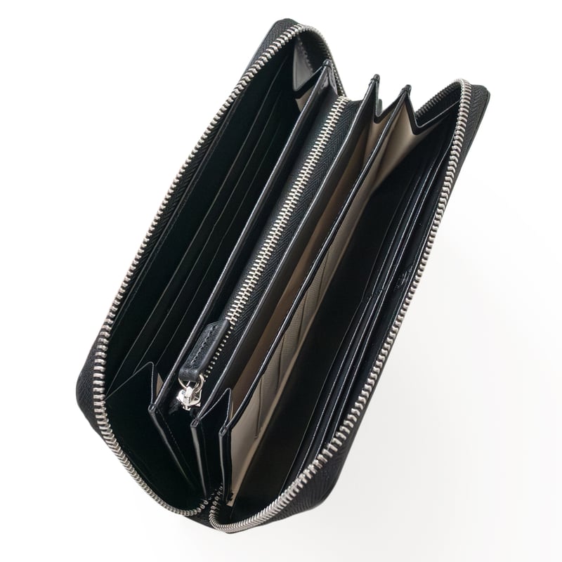正介 [マサスケ] MASASUKE 栃木レザーラウンドファスナー 長財布 BLACK