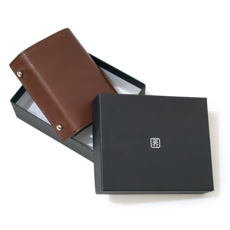 正介 [マサスケ] MASASUKE 栃木レザーコンパクトカシメ財布 BROWN