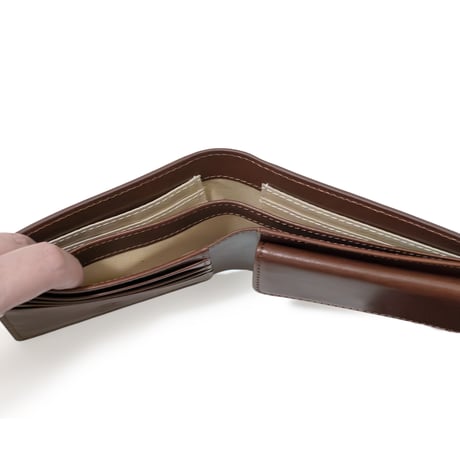 正介 [マサスケ] MASASUKE 栃木レザー二つ折り財布 BROWN