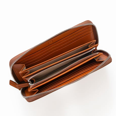正介 [マサスケ] MASASUKE 栃木レザーラウンドファスナー 長財布 CAMEL