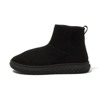 USESTU [ウセツ] ウォータプルーフ ベアフットラスト リカバリー ムートンカット ブーツU-013-060  Framey  “フレーミー” BLACK SUEDE