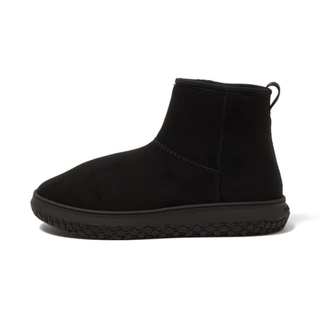 USESTU [ウセツ] ウォータプルーフ ベアフットラスト リカバリー ムートンカット ブーツU-013-060  Framey  “フレーミー” BLACK SUEDE