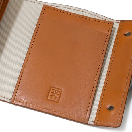正介 [マサスケ] MASASUKE 栃木レザーコンパクトカシメ財布 CAMEL