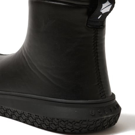 USESTU [ウセツ] ウォータプルーフ ベアフットラスト リカバリー ミッドカット ブーツU-010-060  Urbanie-Mid  “アーバニーミッド” BLACK SMOOTH