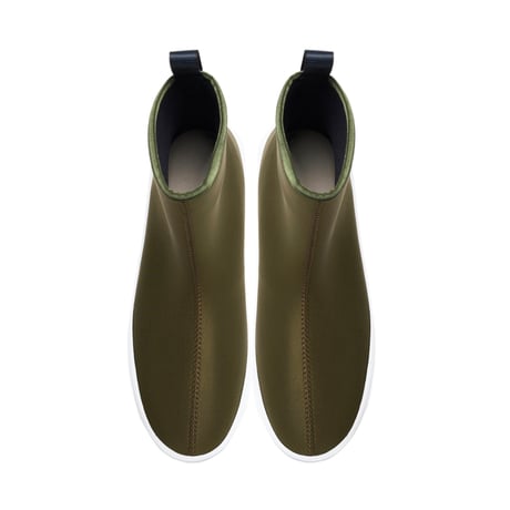 UESETU（ウセツ）ウォータプルーフ ノンスリップ スニーカー リガバリー スノーブーツ U-001-543 Grippy “グリッピー” KHAKI×WHITE