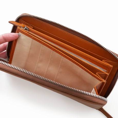 正介 [マサスケ] MASASUKE 栃木レザーラウンドファスナー 長財布 CAMEL