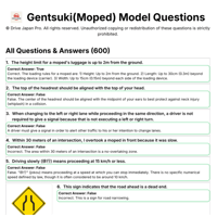 Moped(Gentsuki) Questions(English) PDF download