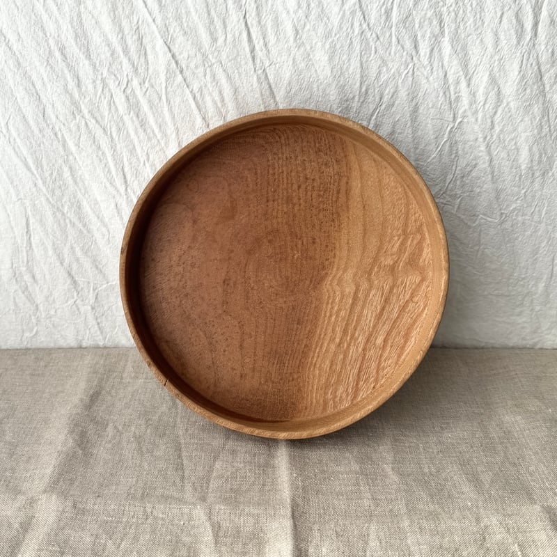 丸盆 くり抜き木工品 虎杢目 【公式通販】