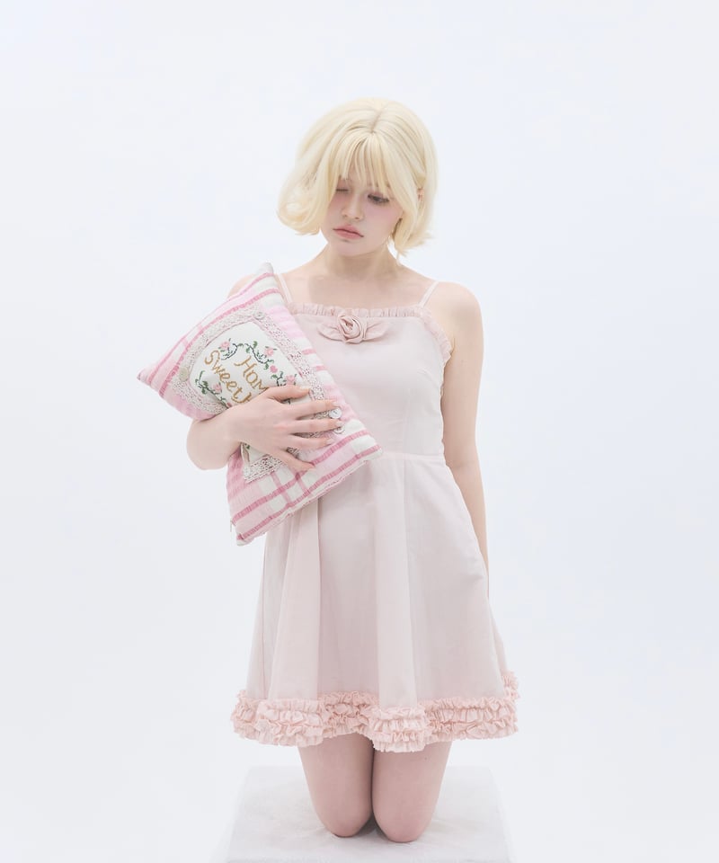 ワンピース Sovisoon rose frill cami dress pink rose frill cami dress | sovisoon.official STORE
