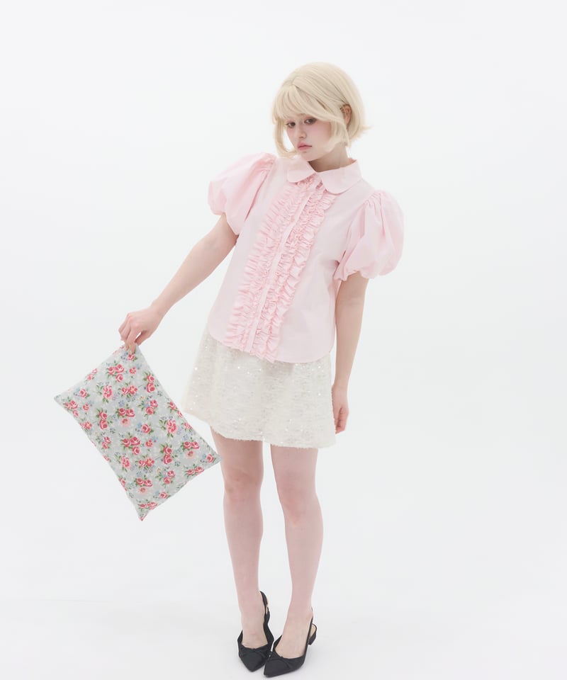 sovisoon romantic frill blouse pink 新品 増産分】romantic frill blouse | sovisoon.official
