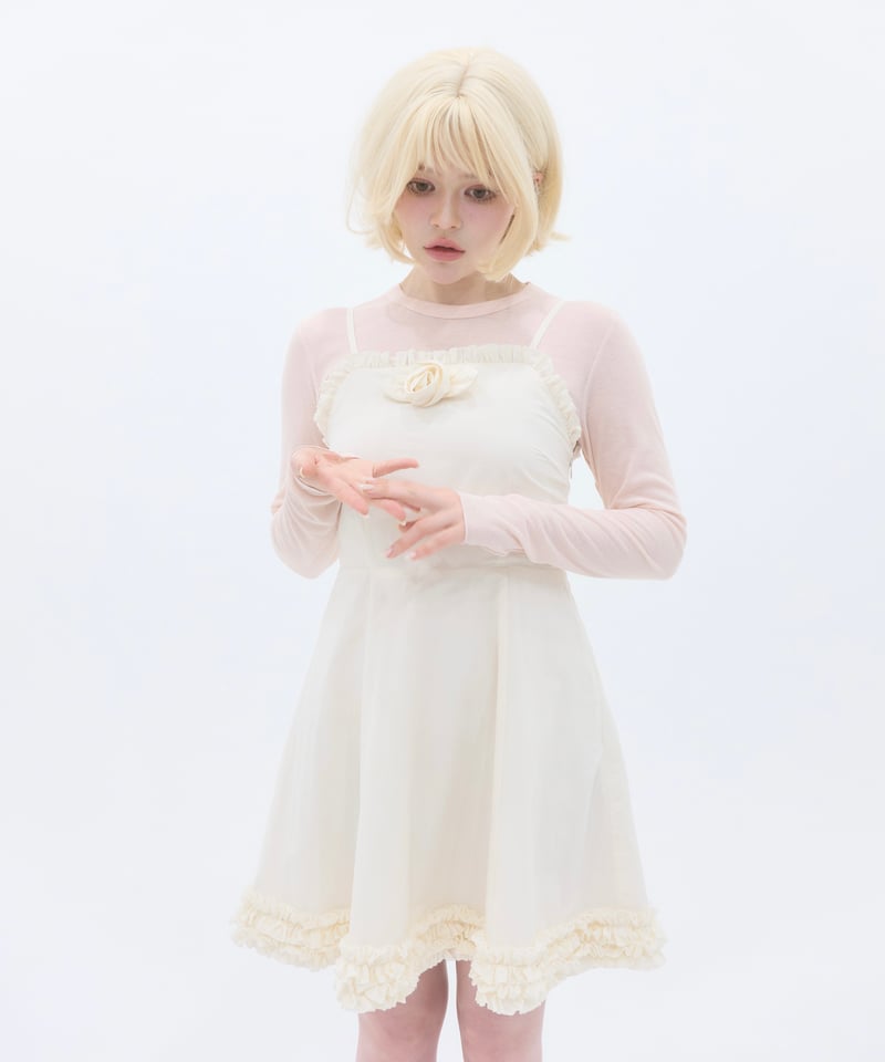rose frill cami dress | sovisoon.official STORE