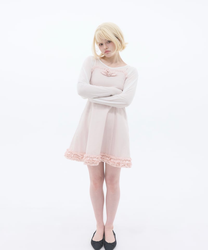 ワンピース sovisoon rose frill cami dress rose frill cami dress | sovisoon.official STORE