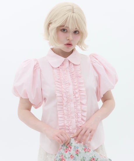 トップス sovisoon romantic frill blouse pink sovisoon.official STORE