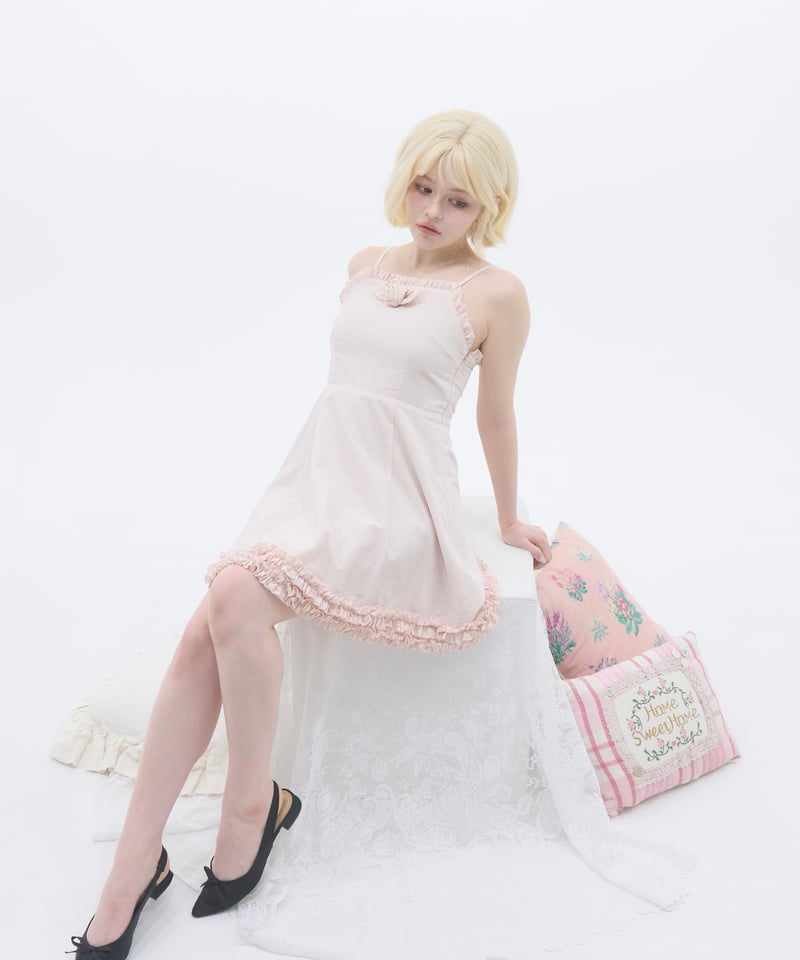 rose frill cami dress | sovisoon.official STORE