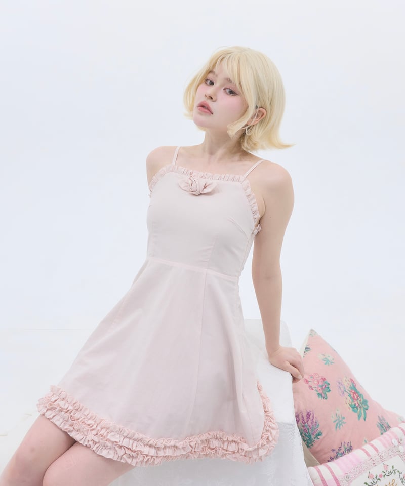 ワンピース sovisoon rose frill cami dress rose frill cami dress | sovisoon.official STORE