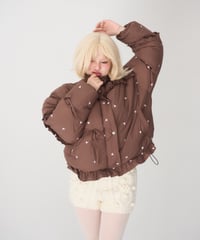ジャケット・アウター rose frill down jacket sovisoon 即納】rose frill down jacket (CHARCOAL GRAY) | so