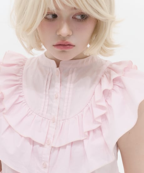 トップス sovisoon rosette tulle peplum blouse sovisoon.official STORE