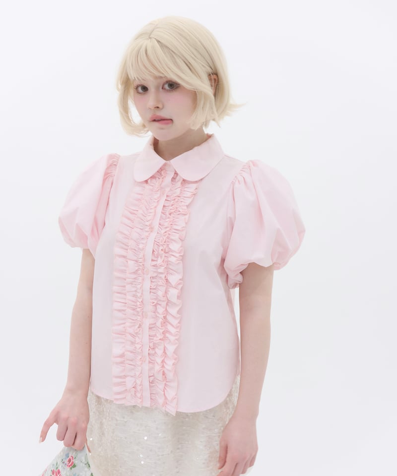 トップス sovisoon romantic frill blouse pink 増産分】romantic frill blouse | sovisoon.official