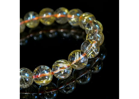 ゴールドルチルクォーツ ブレスレット 10mm